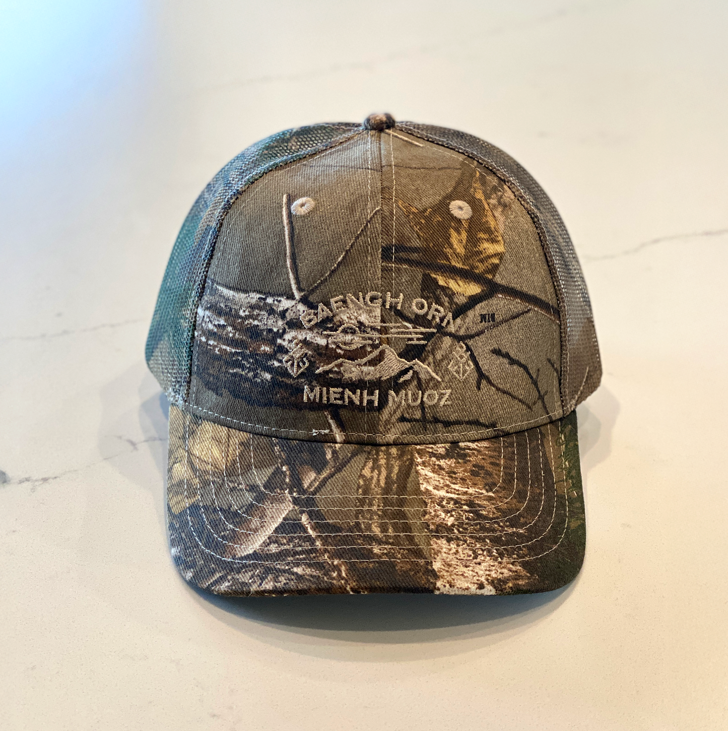 Realtree Full Camo Five Panel Retro Trucker Cap - Iu Mien Baengh Orn