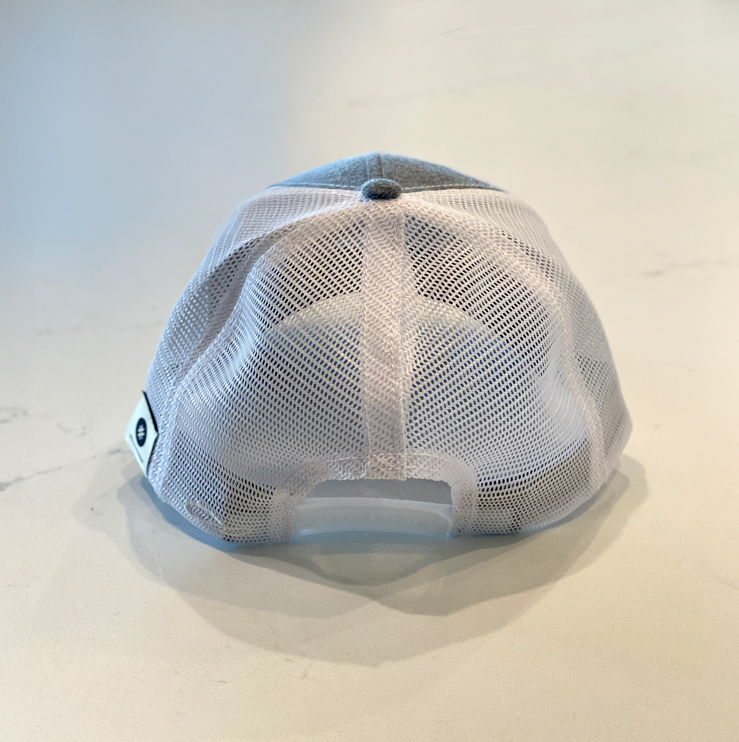 Grey Ponytail Trucker Cap - Iu Mien Baengh Orn