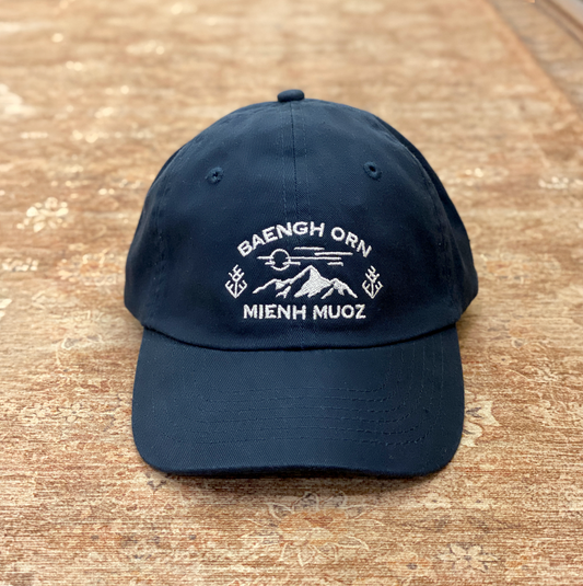 Dark Blue Small Youth Baseball Cap - Iu Mien Baengh Orn